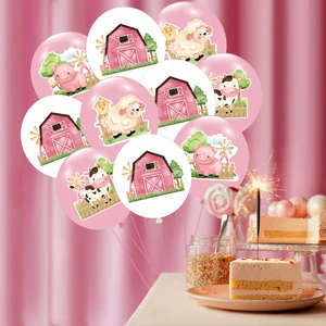 11 قطعة بالونات مزرعة الوردي البقر الخنزير الأغنام مزرعة اللاتكس بالونات استحمام الطفل الفتيات لوازم حفلة عيد ميلاد موضوع الفناء أعلى 10 مبيعات زخرفة حفلة Vaquejada - No7