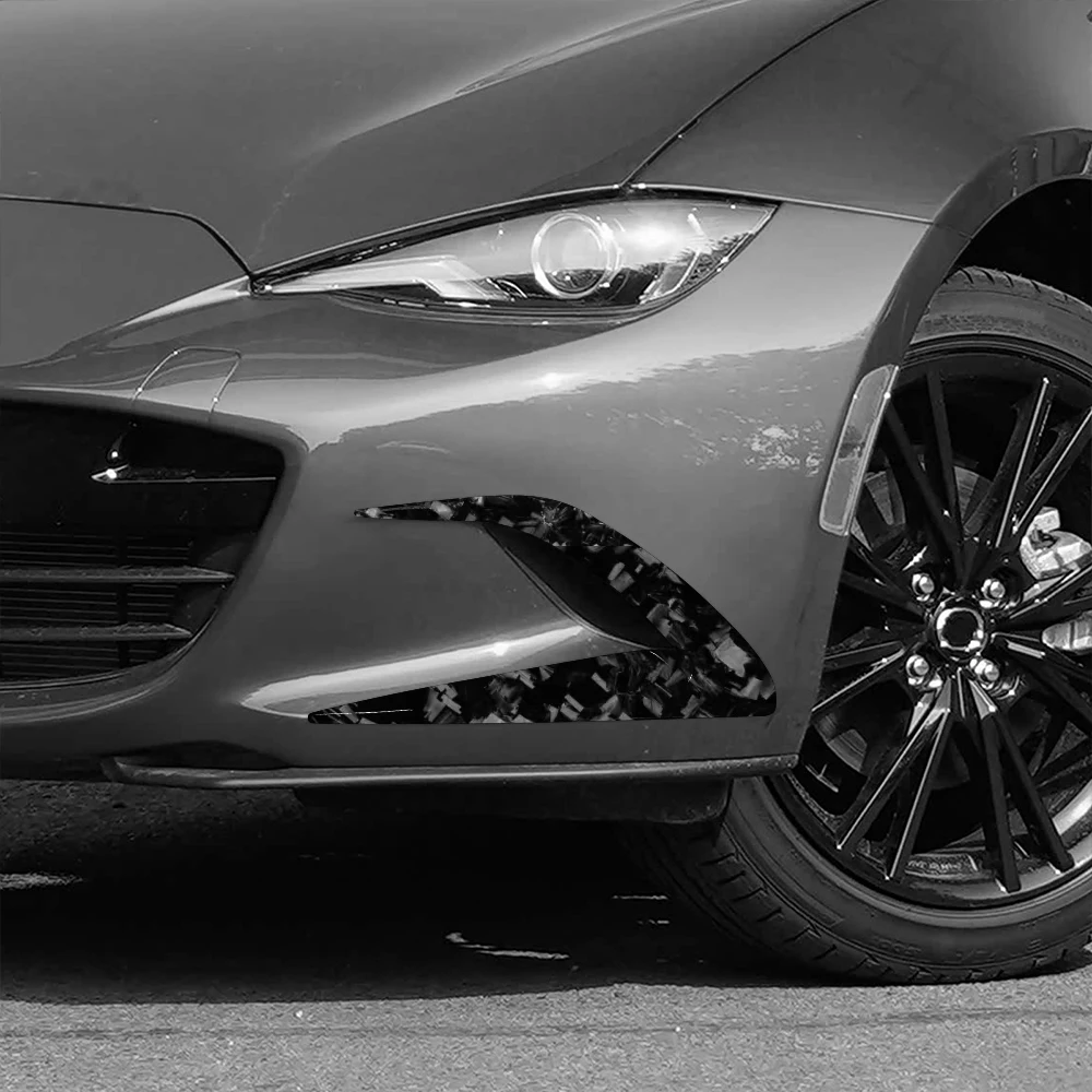 For Mazda MX-5 RF ND 2018-2024 Car Accessories Modification Forged Carbon Fiber Front Bumper Spoiler Air Knife Panel Cover Trim