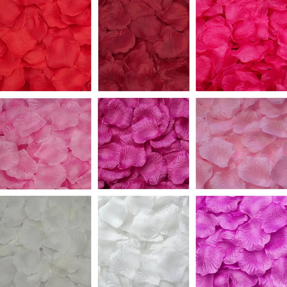1000Pcs Ultra-Realistic Silk Rose Petals Long-Lasting Artificial Flower Petals for Weddings Birthdays Romantic Home