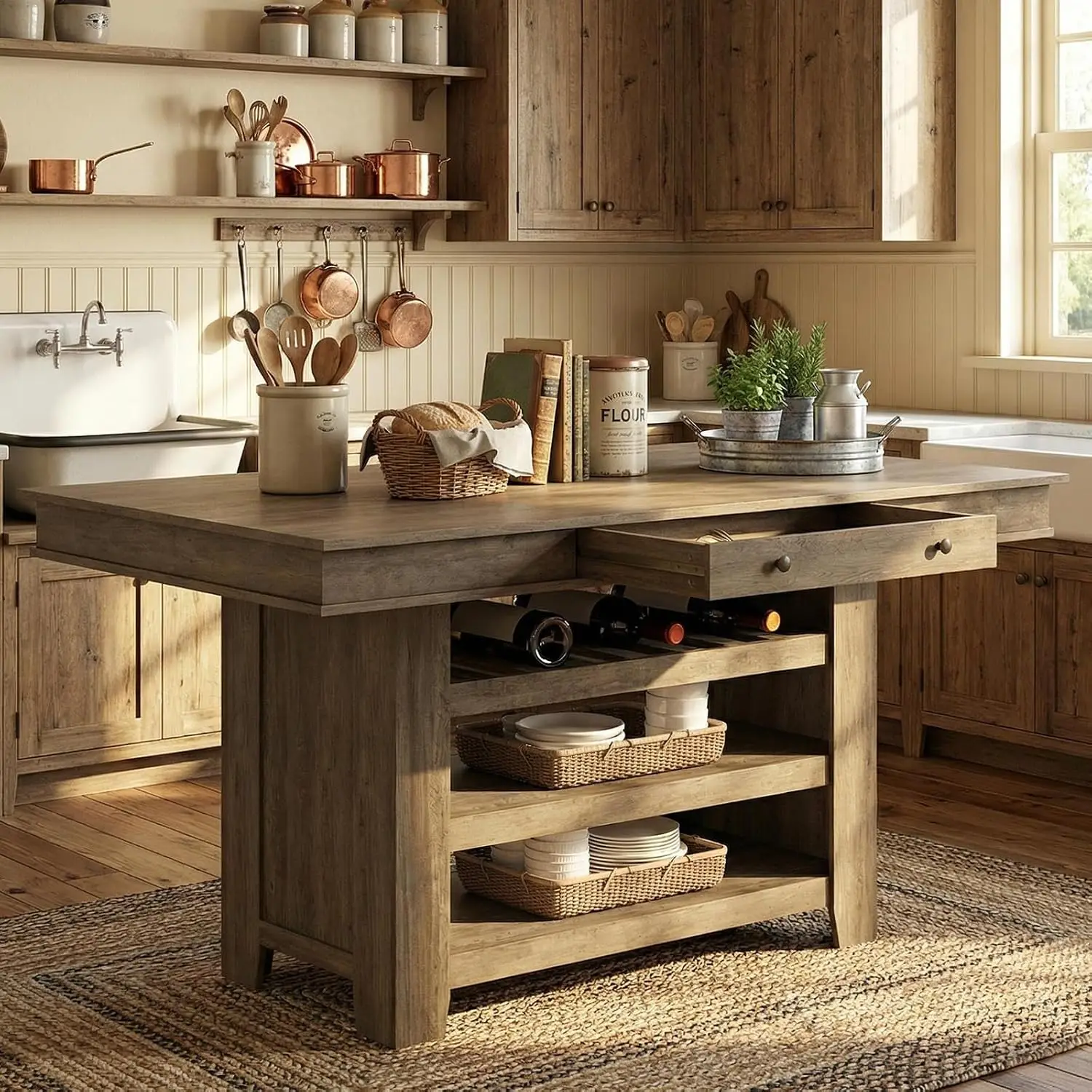 Counter Height Dining Table 2 Drawers 36