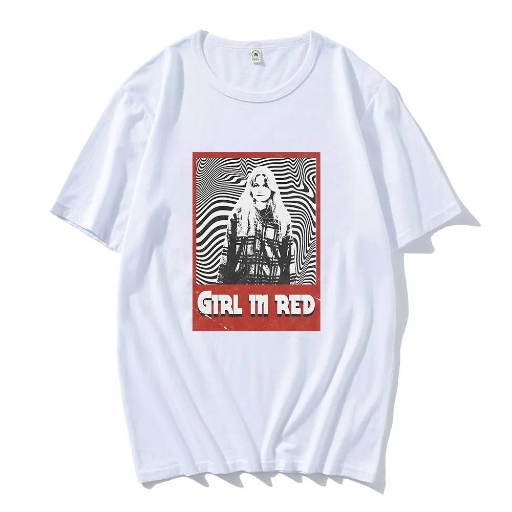 Singer Girl in Red T-shirts Cotton High Quality Comfortable Tee-shirt Hip Hop Streetwear Casual Summer Round Neck Tshirts Women