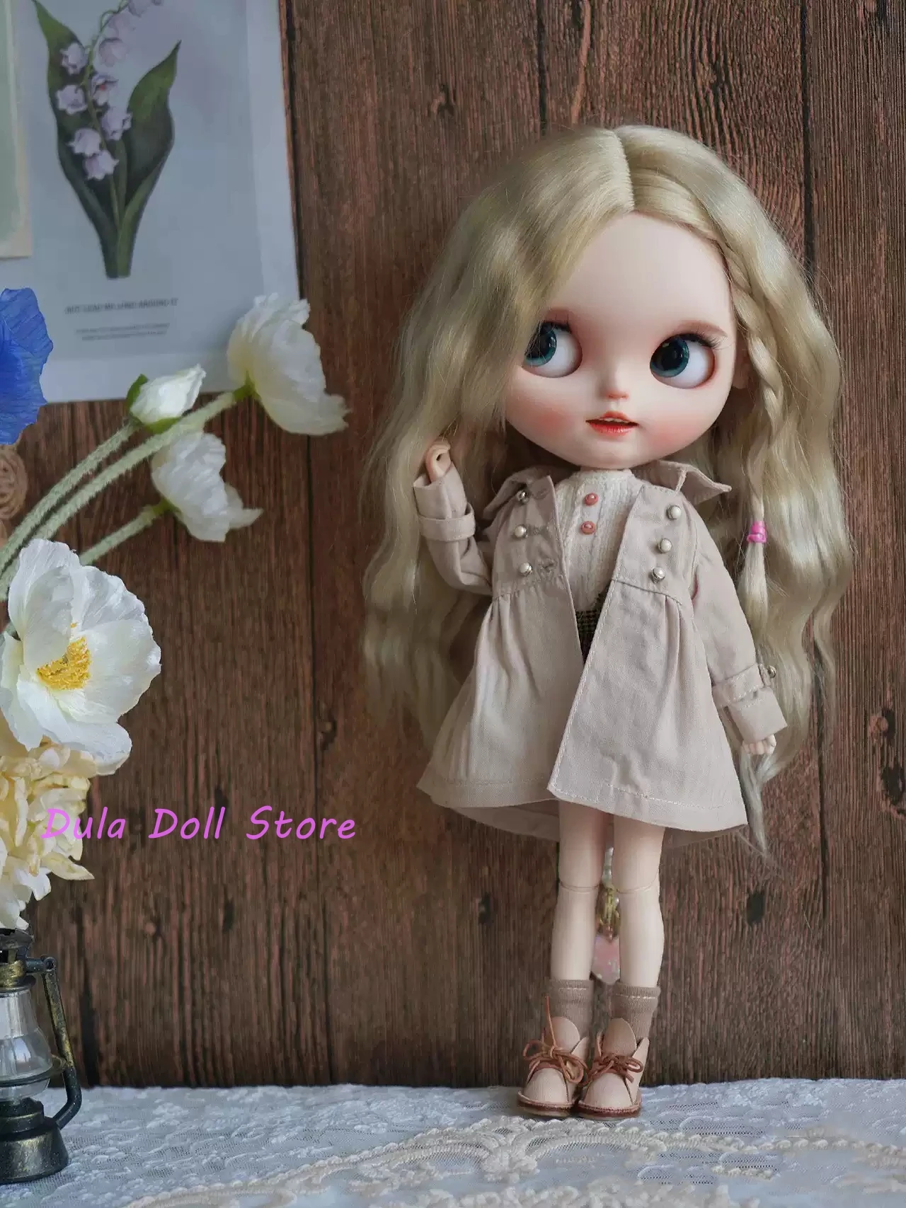 Dula Doll Clothes Dress windbreaker Blythe ob24 ob22 Azone Licca ICY JerryB 1/6 Bjd Doll