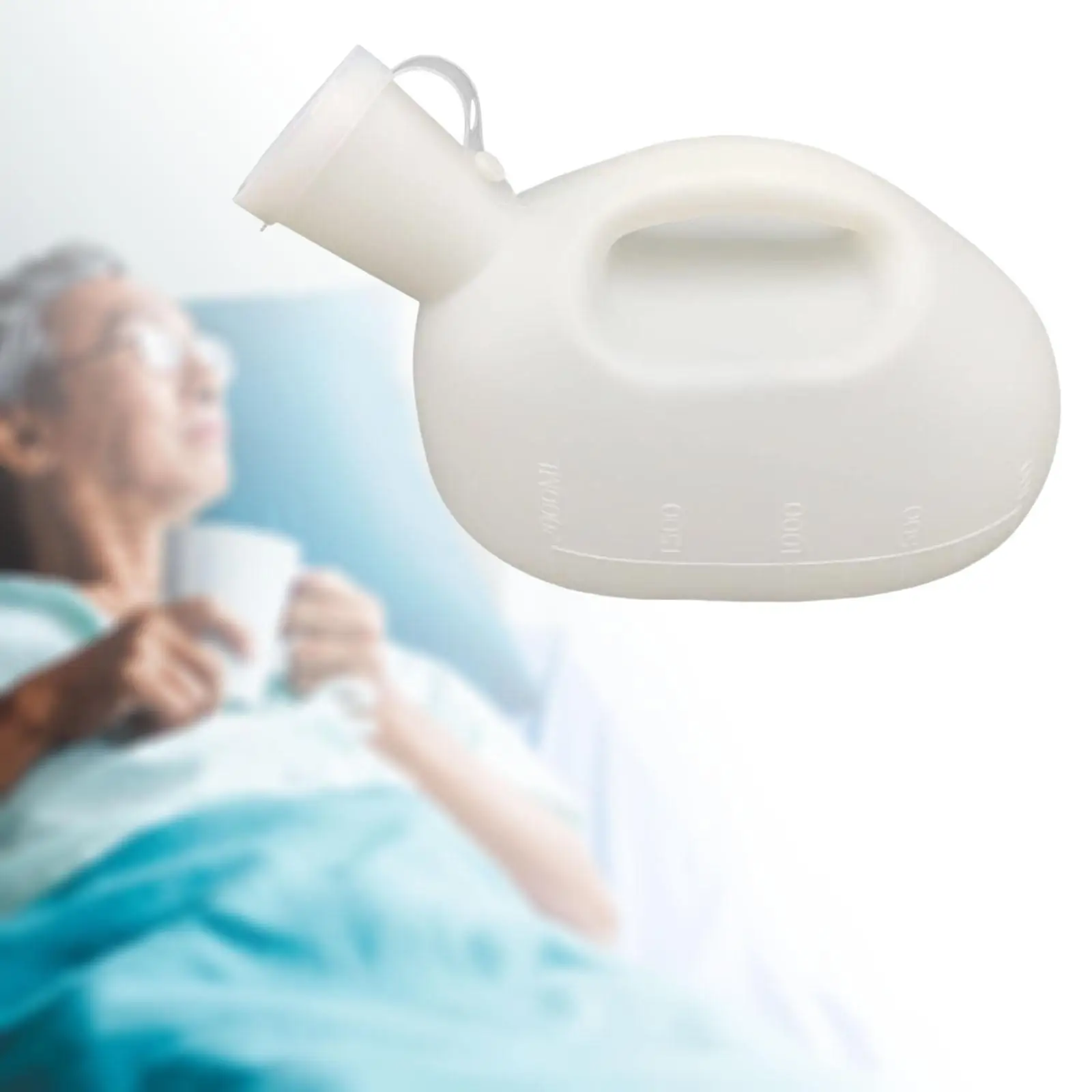 Urine Bottle Elderly Easy Grip Handle for Adults Travel Bedridden Patient Portable Plastics Mobile Urinal Toilet Aid Bottle