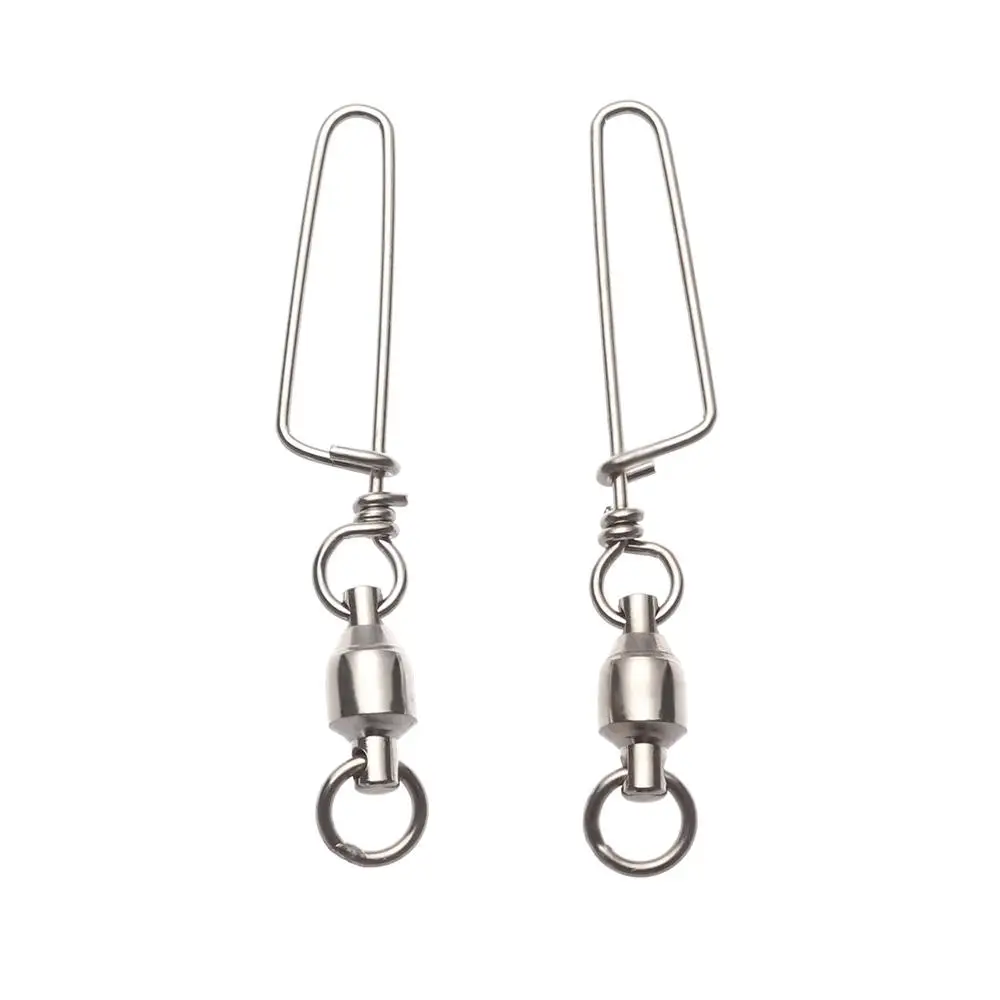 5/10 قطعة موصل الصيد المفاجئة مع حجم الدبوس 0 #   إلى 8 #   الفولاذ المقاوم للصدأ الصلبة حلقة المتداول قطب الثقيلة الكرة تحمل برميل