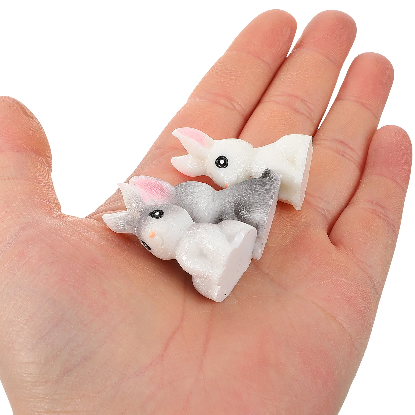 

30Pcs Miniature Rabbit Decor Resin Bunny Craft for Lawn Garden Yard Balcony Car Bonsai Cake Flowerpot Scene Decoration