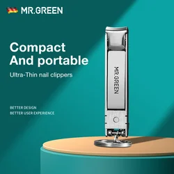 MR.GREEN Ultra-Thin Nail Clippers Collapsible Portable Travel Fingernail Nail Scissors Cutter Stainless Steel Manicure Tools