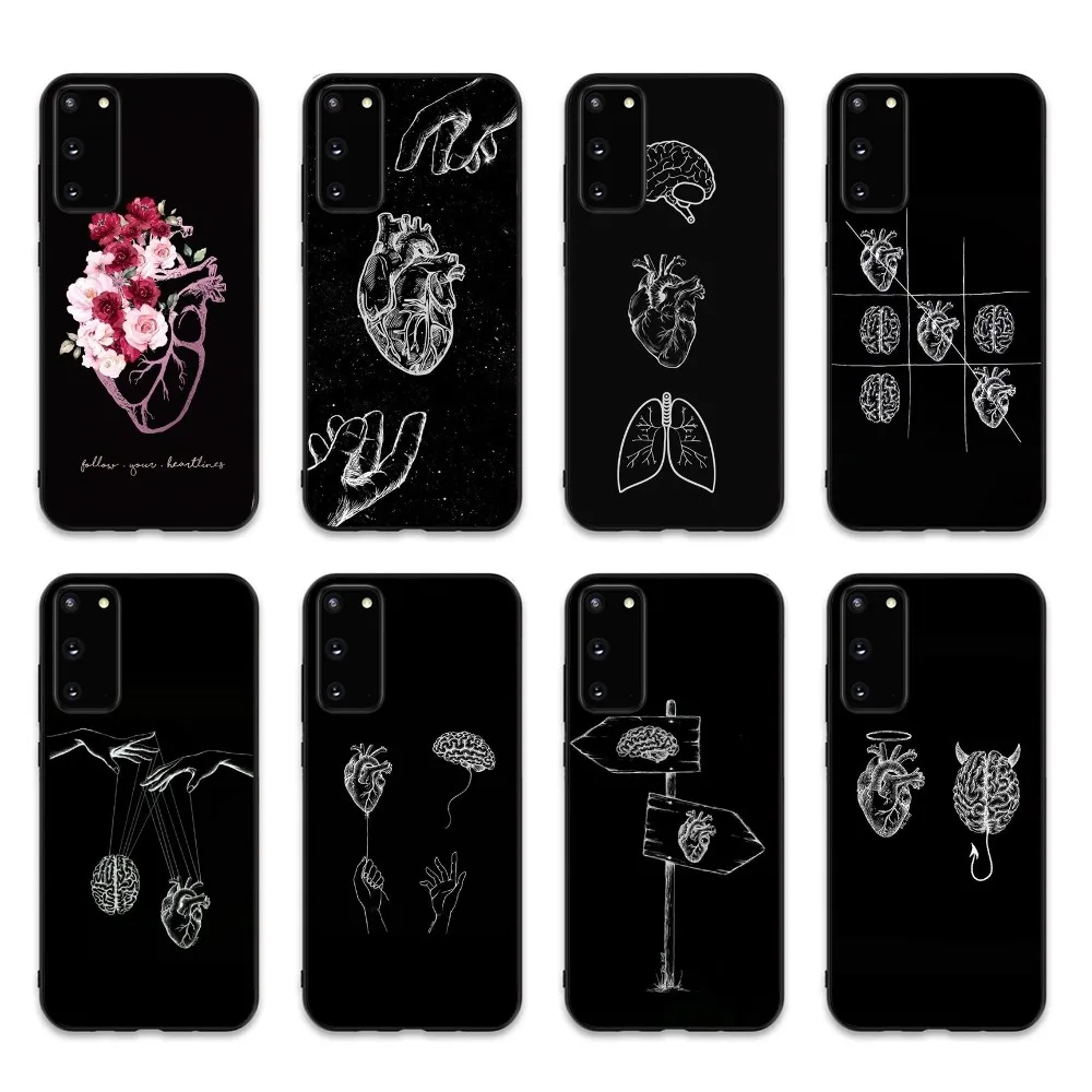 

Medical Human Organs Brain Meridian Kidney Pattern Phone Case For Samsung S 9 10 20 21 22 23 30 23plus lite Ultra FE S10lite Fun