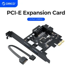 ORICO USB 3.0 PCI-E Expansion Card Adapter PCI-E USB 3.0 HUB Controller Adapter Card with 15Pin Power Supply PCI-E Extender Card