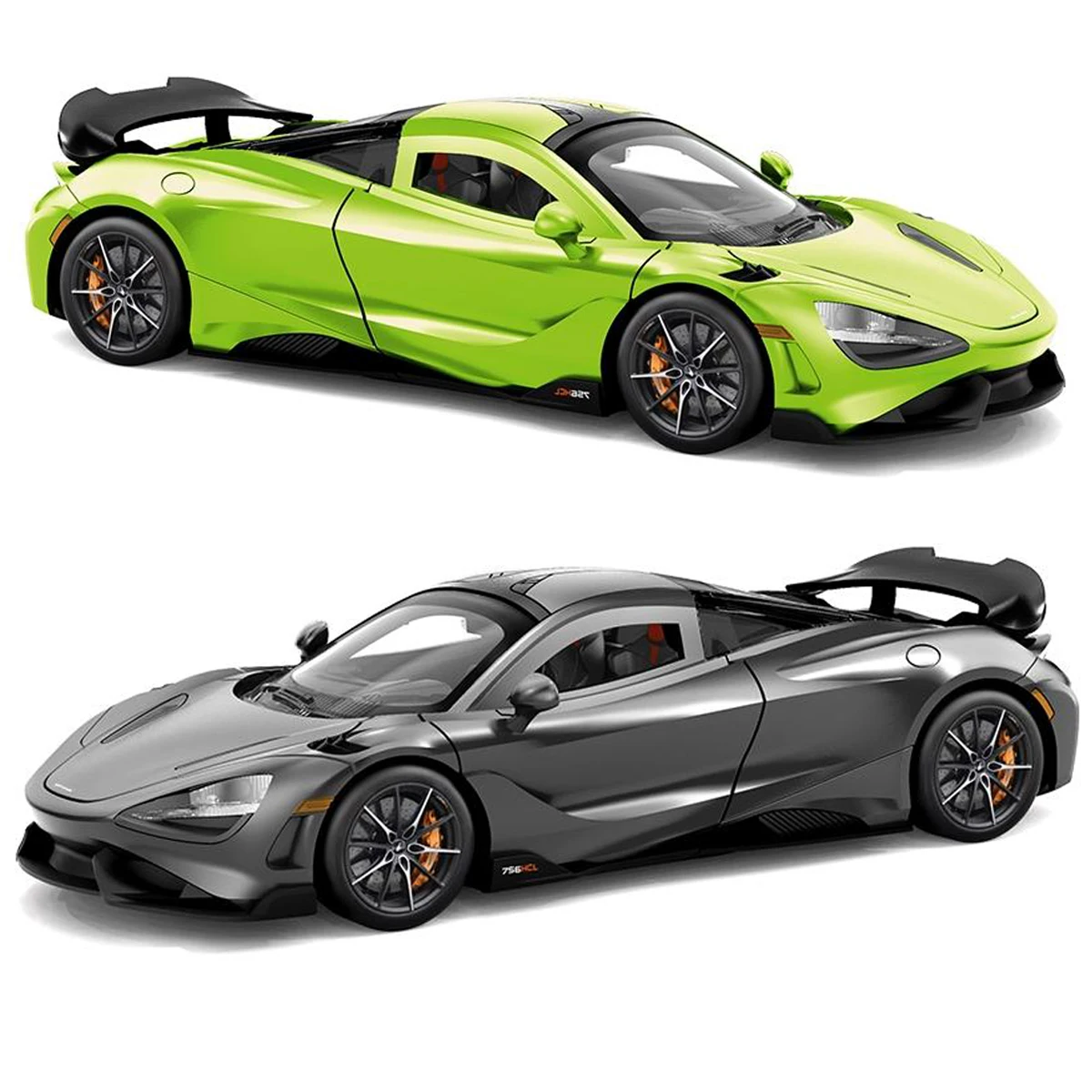 1:22 Scale 720s Car Models Alloy Simulation Model Car Toys with Sound and Light Pull Back Doors Opened Toys for Children Gift