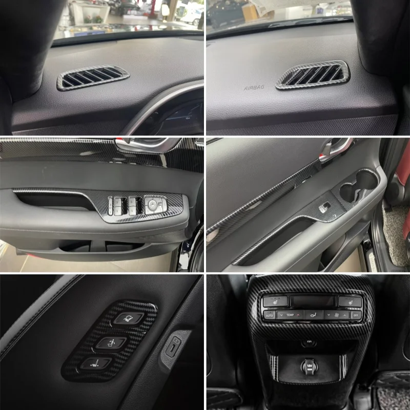 LHD For Hyundai Palisade 2020-2024 Interior Mouldings Head Lights Lamp Switch Button One Click Start Button Cover Trim
