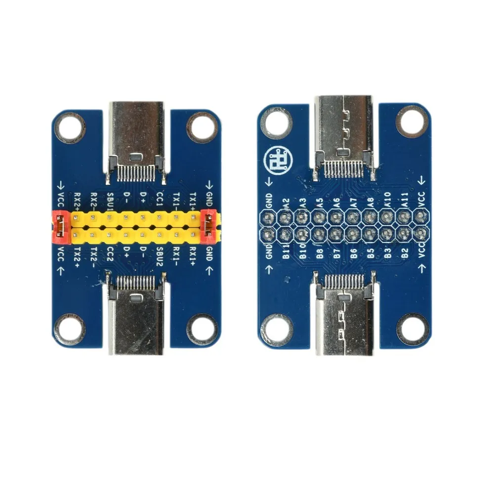 Type-C Male to Female/Female to Female Test Board USB 3.1 Reversible Plug 2.54mm Pin Header Adapter Expansion Board