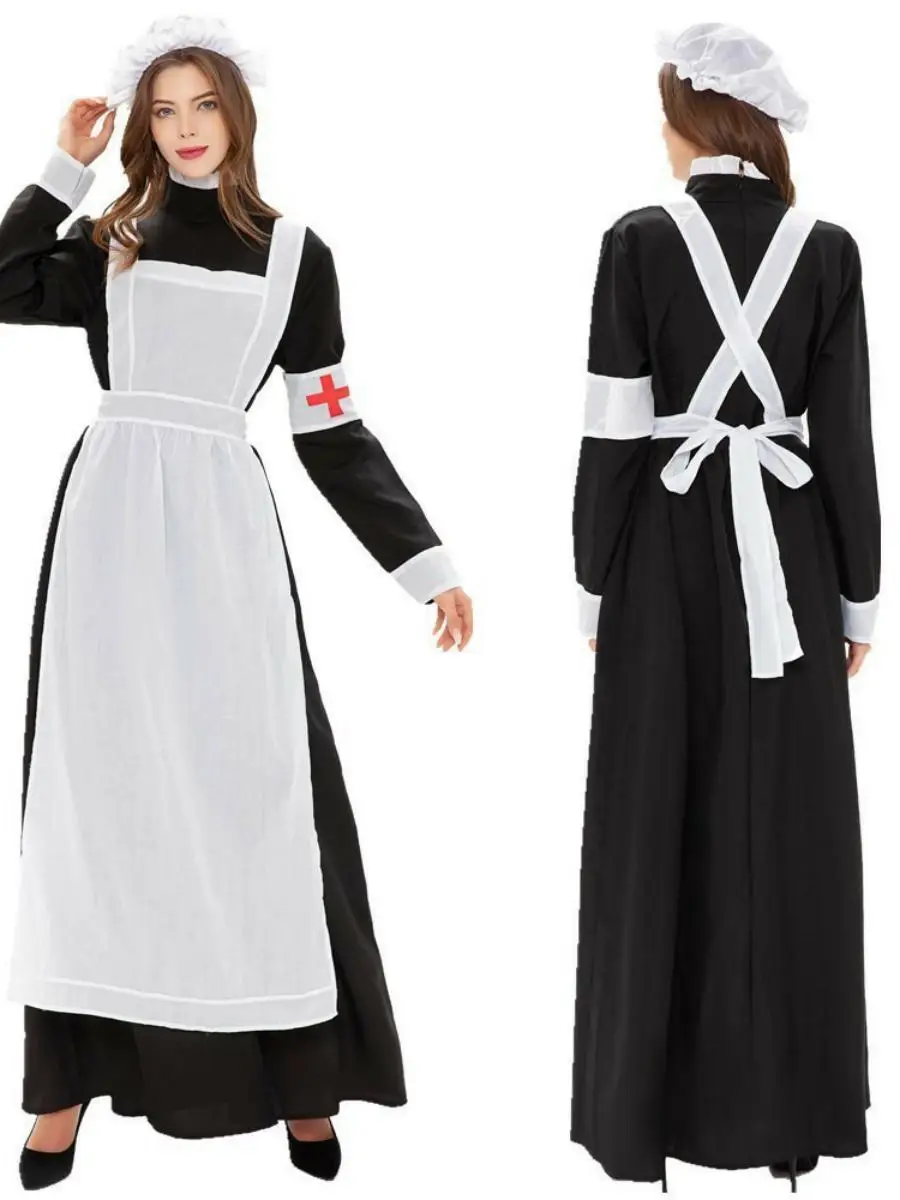 مجموعة أزياء الهالوين التأثيرية للصليب الأحمر الاسمي لمرحلة الأداء ملابس نسائية تقليدية عرقية بوليستر ربيع 2025 #1