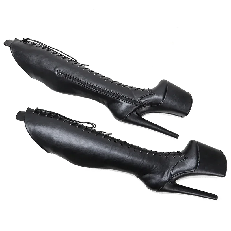 Leecabe 20CM/8inches Matte PU upper Pole dancing shoes High Heel platform shoes stripper heel Pole Dance shoes