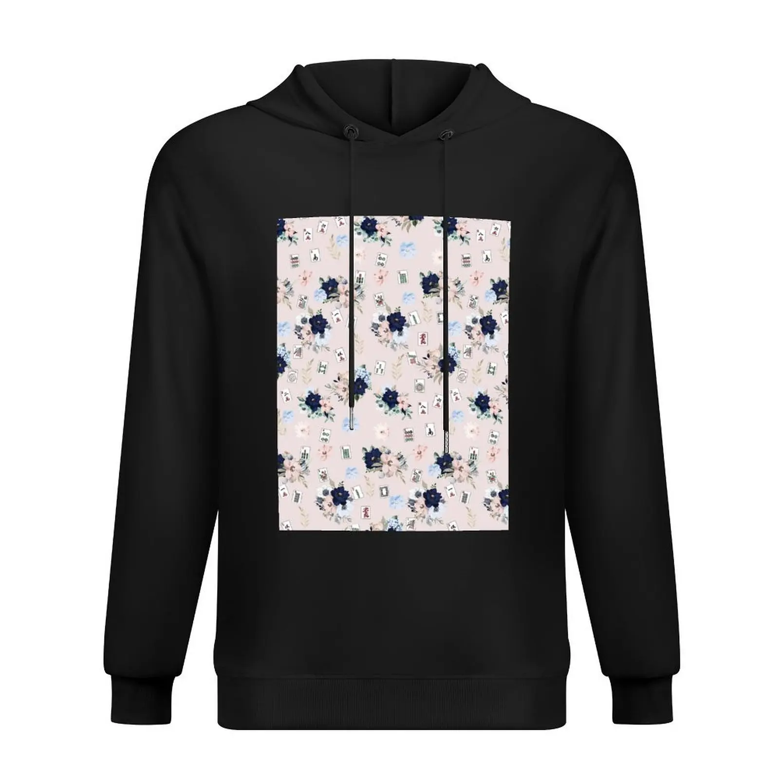 

Pink Floral Mah Jongg Pattern Hoodie men's autumn clothes winter clothes mens designer clothes men mens hoodies