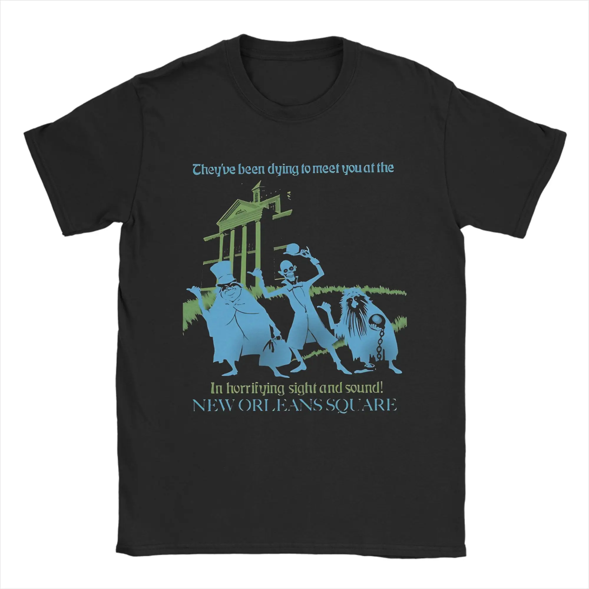 Haunted Mansion Horror Movie T-Shirt Popular T Shirts Short-Sleeved Y2K Basic Tshirt Summer Pure Cotton Oversized Clothing