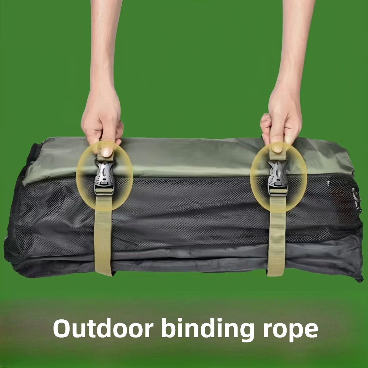 حزام أدوات للتخييم في الهواء الطلق مع إبزيم أمان مزدوج - طول قابل للتعديل، تخزين سريع، مثالي للسفر وربط العتاد #1