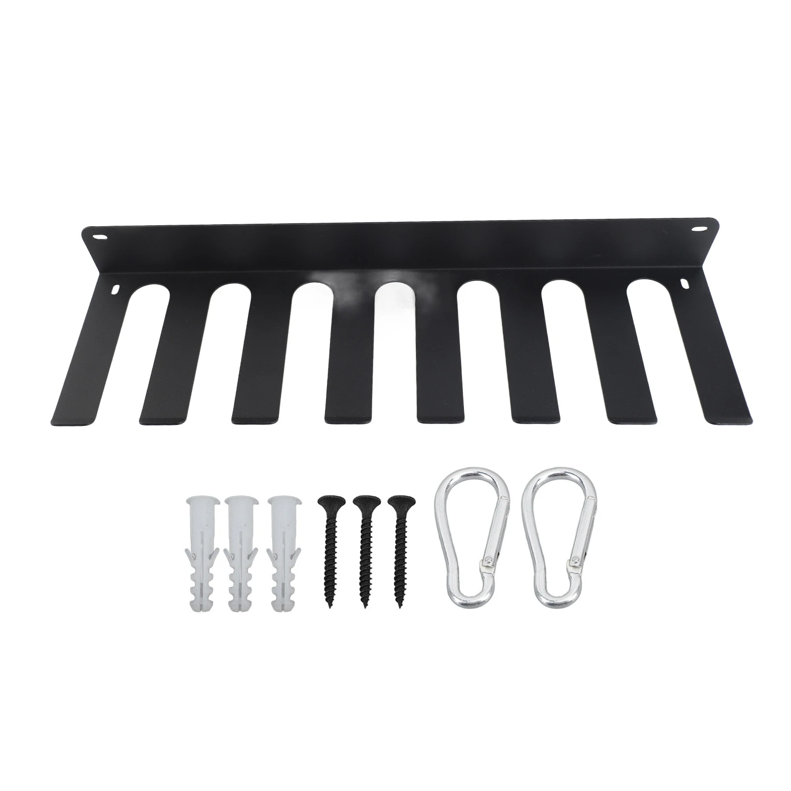 Carbon Steel Gym Organizer Rack 8 Hook Versatile Gym Equipment Wall Rack Hanger for Exercise Bands Barbell Bar Jump Rope