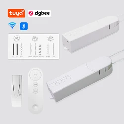 Zigbee Tuya WiFi Bluetooth inteligentna elektryczna kurtyna silnik z łańcuchem rolet DIY elektryczny napęd migawki Panel słoneczny Google Home