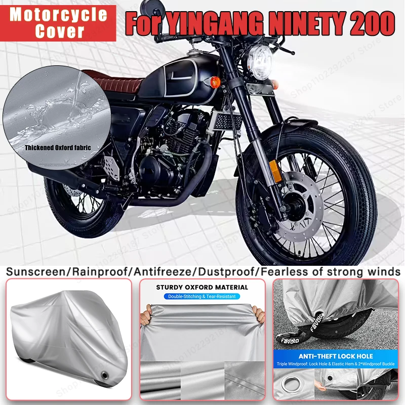 

Чехол для мотоцикла YINGANG NINETY 200 без ушей-наружная защита всего тела, водонепроницаемый пылезащитный солнцезащитный крем, аксессуар для мотоцикла