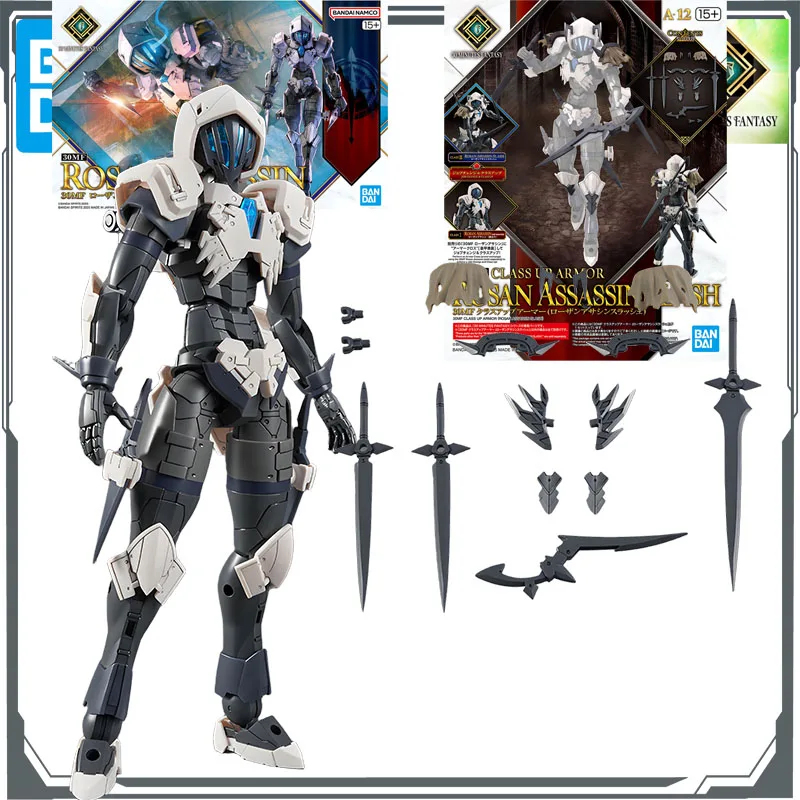 Bandai KIT MODEL Asli GUNDAM 30 Menit FANTASY ROSAN ASSASSIN & 30MF CLASS UP ARMOR ROSAN ASSASSIN SLASH Mainan Perakitan Anime