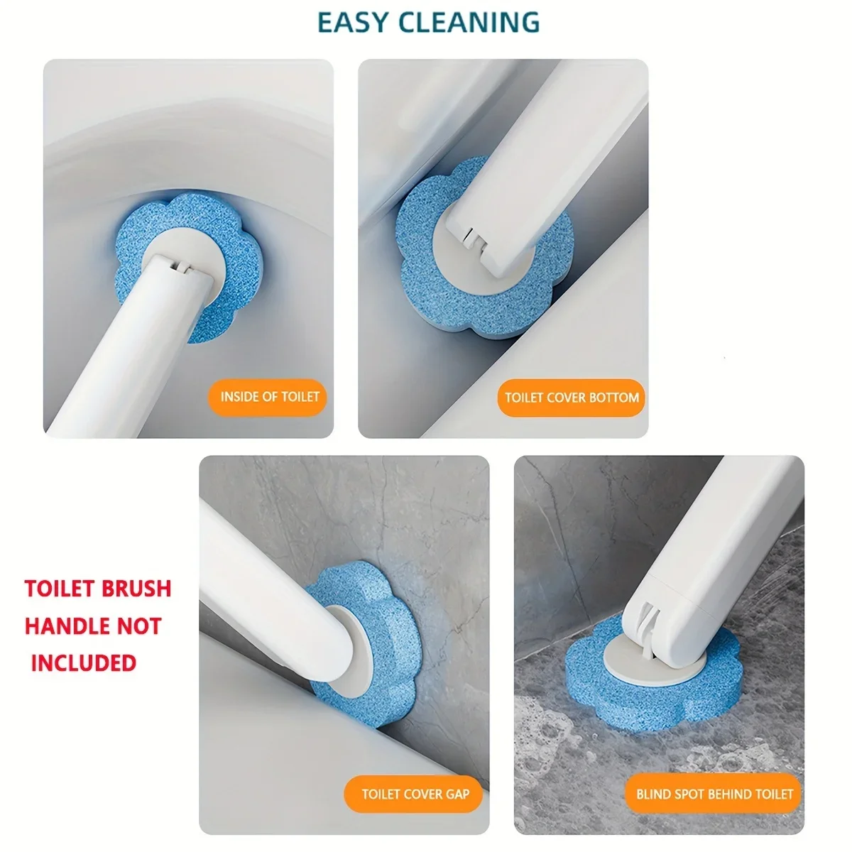6/18/36er-Pack Einweg-Toilettenbürstenköpfe – keine Eckenreinigung und einfacher Austausch | Hygienische Badezimmerutensilien – Detail 4