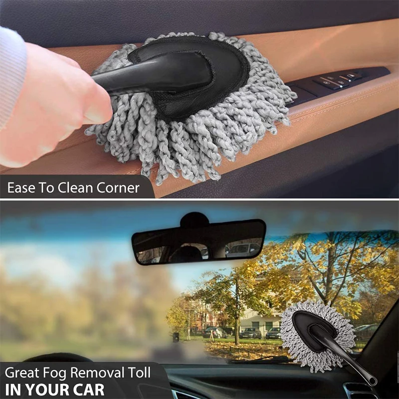 Dust collector, ultra-fine fiber, car vacuum mop, cleaning wax, dust removal brush, car cleaning tool For Skida car