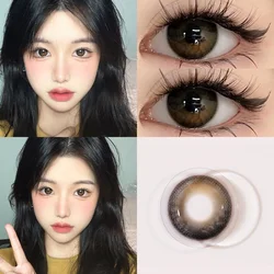 DUOXIU 2PCS  Colored Contact Lenses Beautiful Pupil Color Circle Lens Prescription Yearly Natural 0-8 Degrees  Fast Shipping