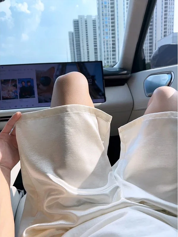 

Удобные мягкие мужские повседневные шорты для дома и отдыха, прямые, летние, с охлаждающим эффектом, для кондиционированных помещений