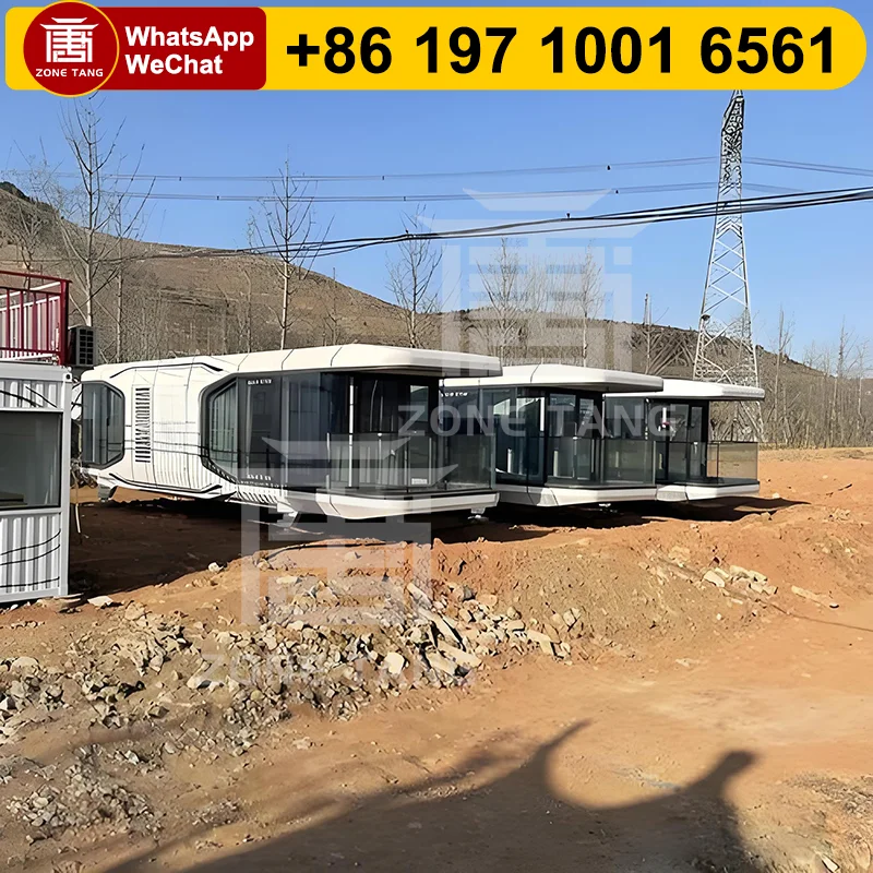 Cápsula espacial Casa Modular prefabricada Casas prefabricadas Aislamiento caliente Casas ecológicas Casas de precio de fábrica de alta calidad