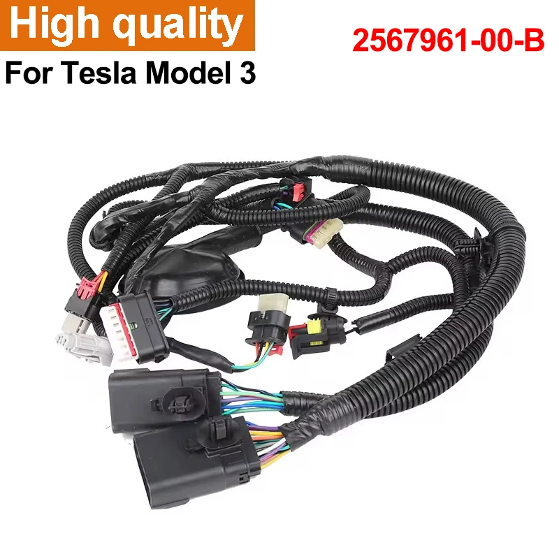 Front End Module Wiring Harness 2567961-00-B For Tesla Model 3 2021 2022 2023 Fog Lamp LED Indicator FEM Cable Assembly 2567961