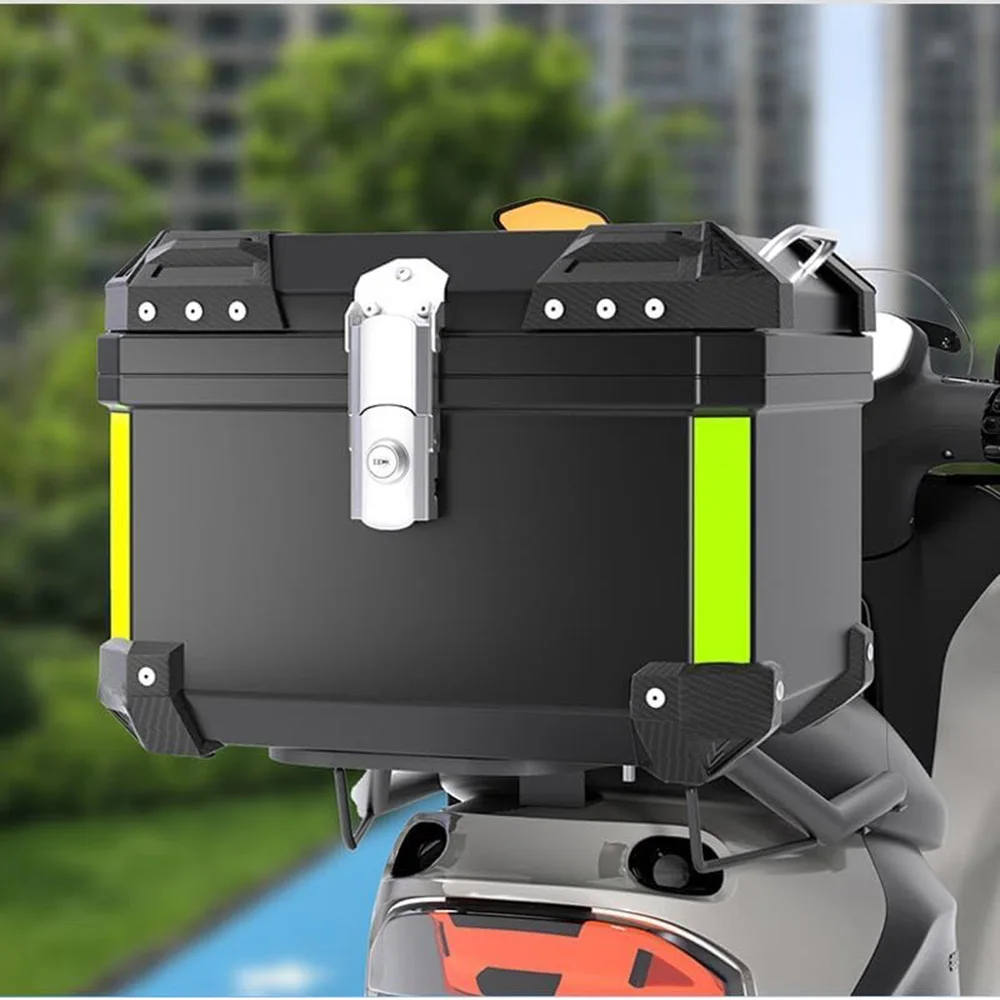 Motorcycle Top Case ABS Waterproof  Motorbike Top Box Motorcycle Helmet Luggage Storage Rear Tour Box Motorbike Trunk Tail Box