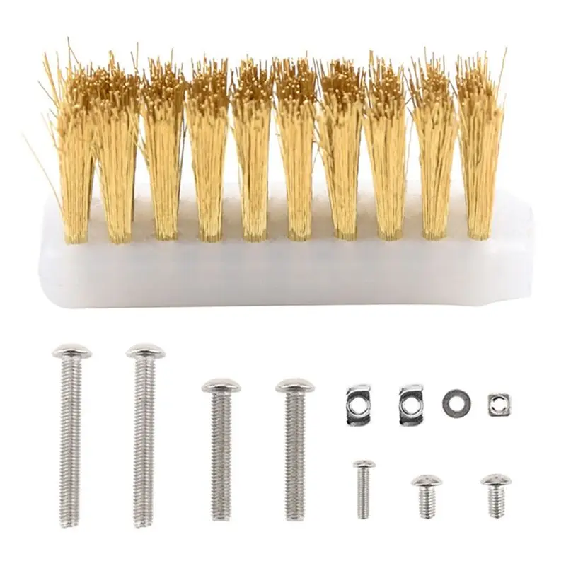 A23F-3D Printer Cleaner Tool Copper Wire Toothbrush For Ender-3/CR-10/Ender-5 Hotend Cleaning Nozzle Heater Block Hot Bed