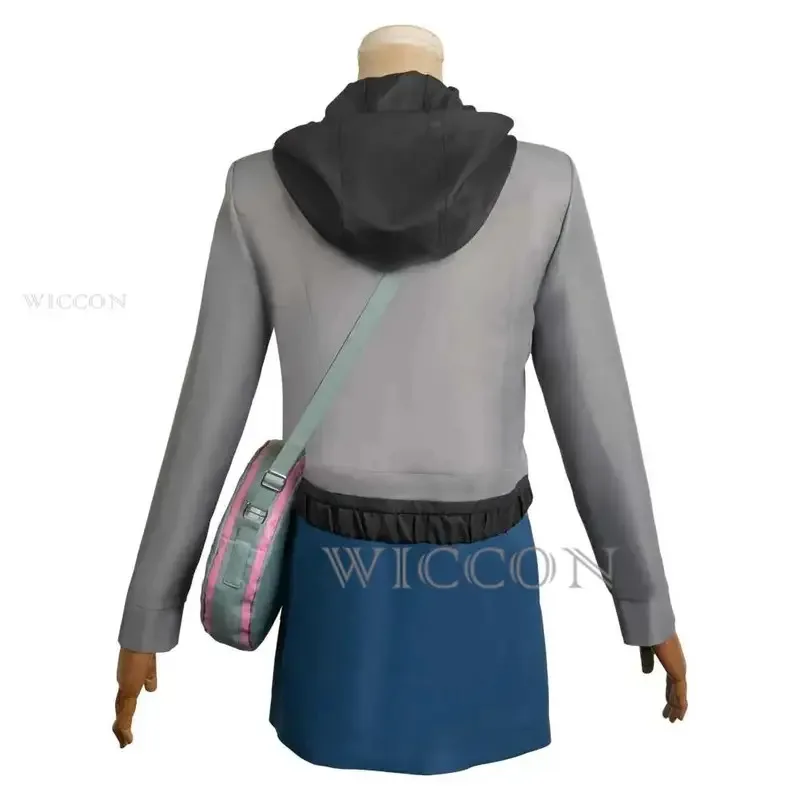 

az15Scott Pilgrim Takes Off Ramona Flowers Косплей Фантазия Костюм Маскировка Взрослые Женщины Толстовка Юбка Сумки Хэллоуин Карнавал Су