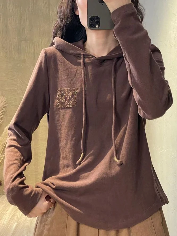 

Осенние и зимние толстовки с длинными рукавами для женщин, молодежная одежда, новинка, верхняя одежда, дизайнерские базовые женские топы с капюшоном