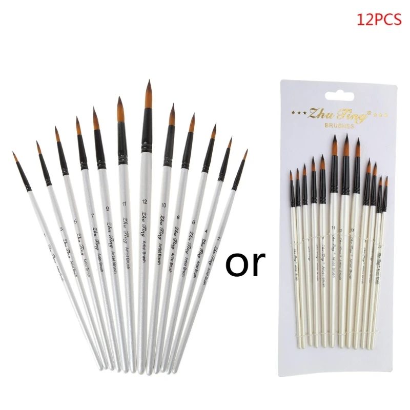 Watercolor Paint Brush 12pcs/set Professional Beginner Starter Creation Gadget