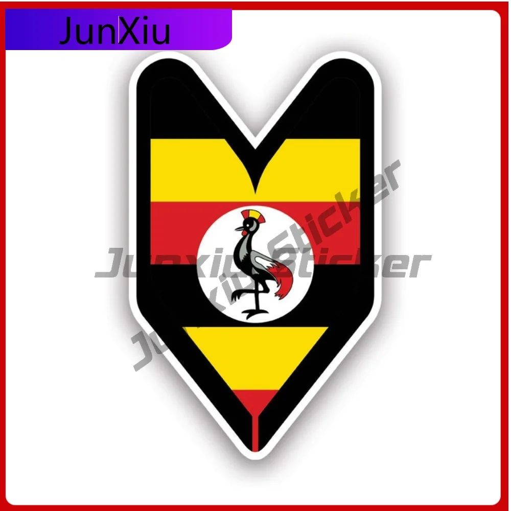 

Ugandan Driver Badge Sticker Creative Decals Wakaba Green Leaf Shoshin Beginner Driver Sign Soshinoya Uganda Uga Ug Safety