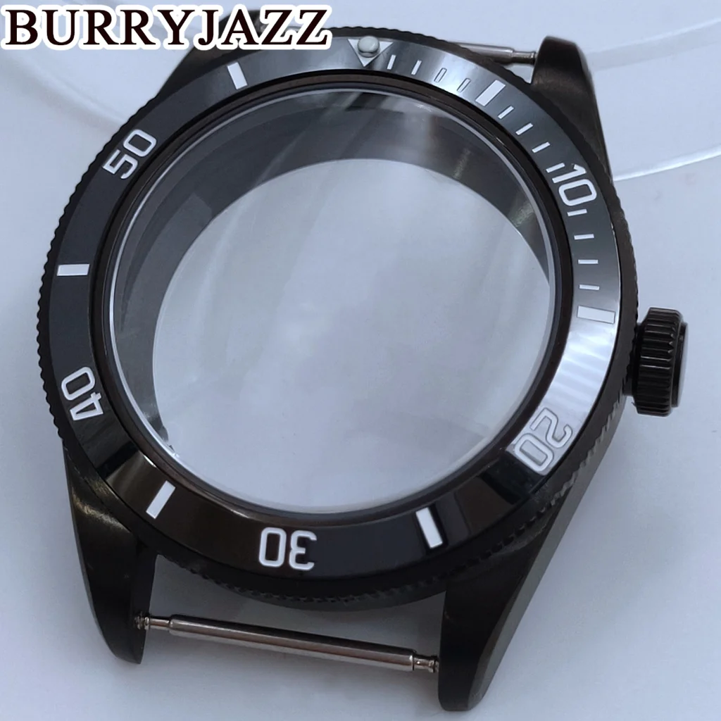 BURRYJAZZ 39mm NH35 NH36 NH34 NH38 NH39 NH70 NH72 ETA2824 PT5000 Watch Case Waterproof Sapphire Glass Ceramics Bezel