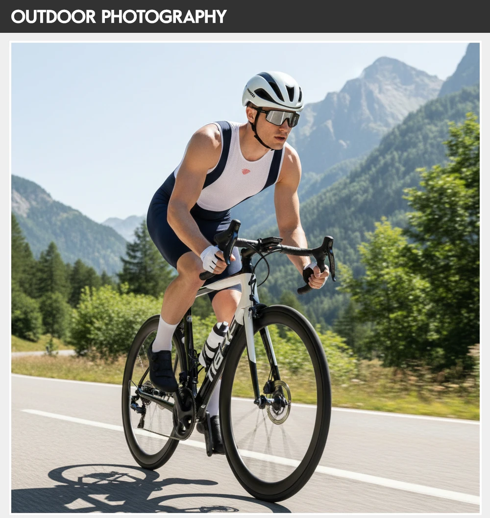 RION Herren Radsport-Trägerhose Fahrrad-Tights MTB Mountainbike-Bekleidung Rennrad-Ausrüstung Italienische Dolomiti-Polster 6H Slim Fit – Detail 18