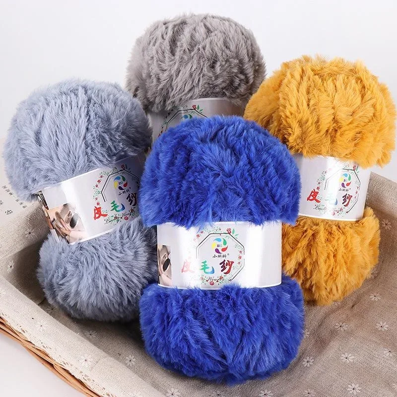 53 Colors Imitation Mink Wool Yarn Faux Fur Yarn Cashmere Hand Knitting Crochet Sweater Thread Clothes Scarf Fluffy Mink Yarn