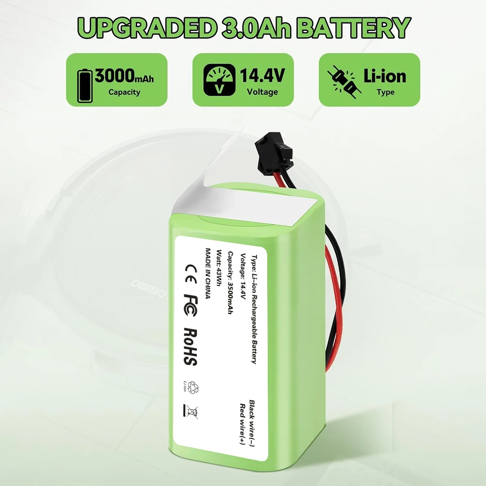 Eufy RoboVac 11S batería de repuesto 14,4 V 3500mAh para 11S MAX 25C 30C 15C 35C G10 G20 G30 Edge Robot aspirador