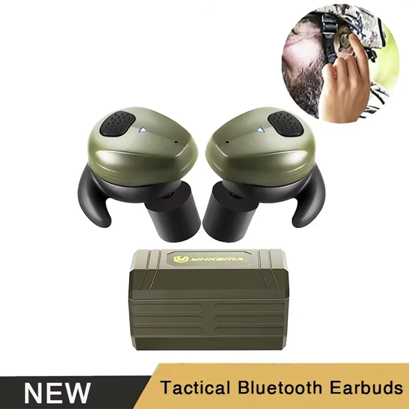 Novos tampões de ouvido táticos bluetooth, tampões de ouvido para tiro, fones de ouvido eletrônicos de proteção auditiva, protetores de ouvido, usados para caça