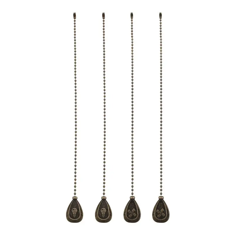 24-Hour Delivery 4 Pack Bronzed Ceiling Fan Pull Chain Extension, Classic Drop Shaped Pendant Pull Chains For Ceiling Fans And L