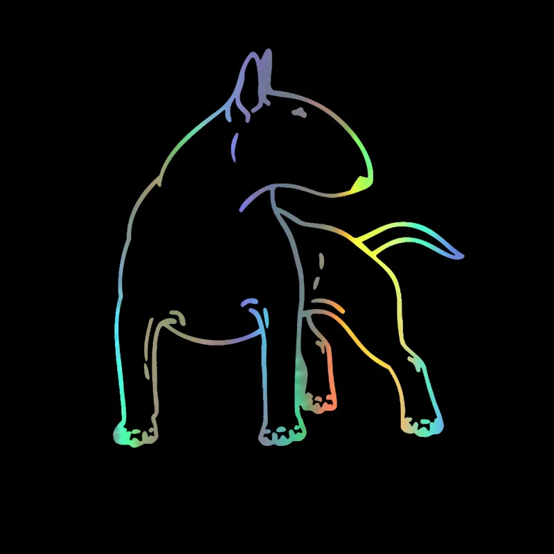 

2D Flat Vinyl Bulldog Fun Sticker, Cartoon Animal Print PVC Decal, Self-Adhesive Semi-Matte, Right Side Placement for Car