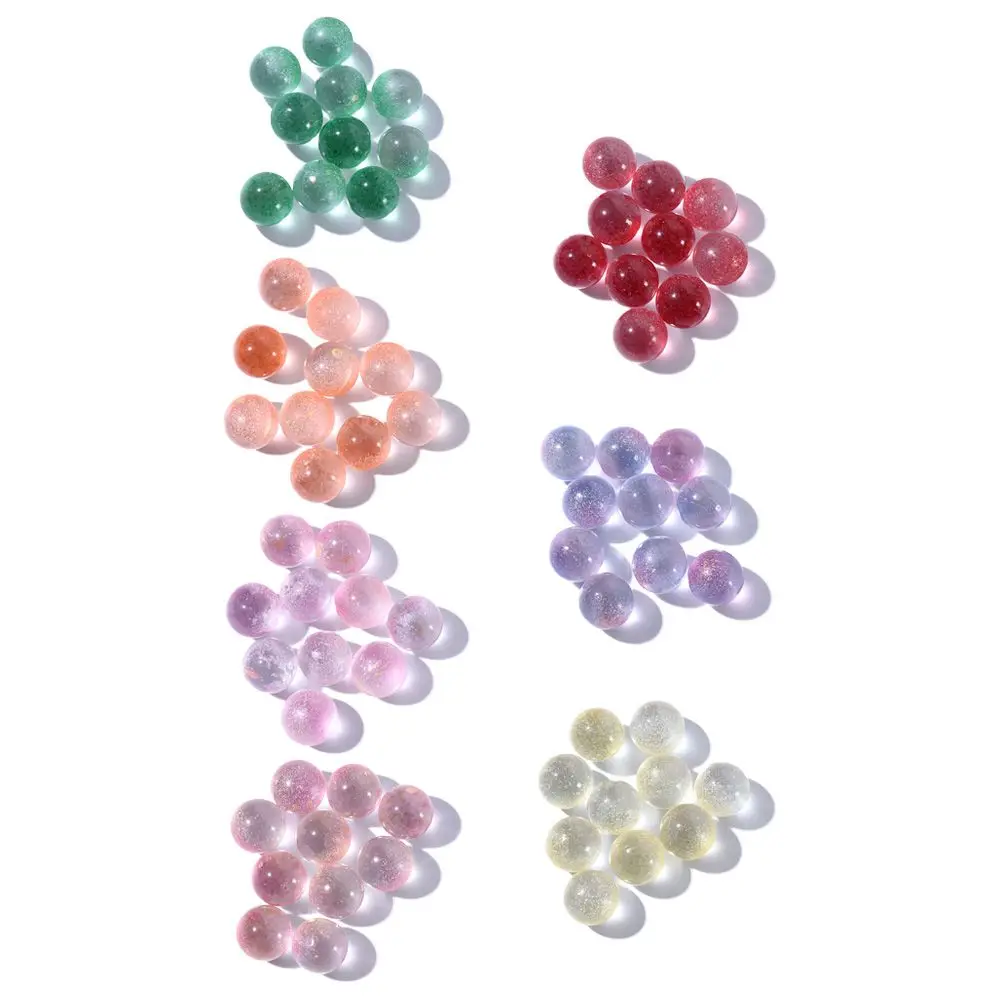 10Pcs 12mm Glass Marbles Bead Beautiful Colorful Glass Beads Luminous Glass Ball For DIY Handmade Materials