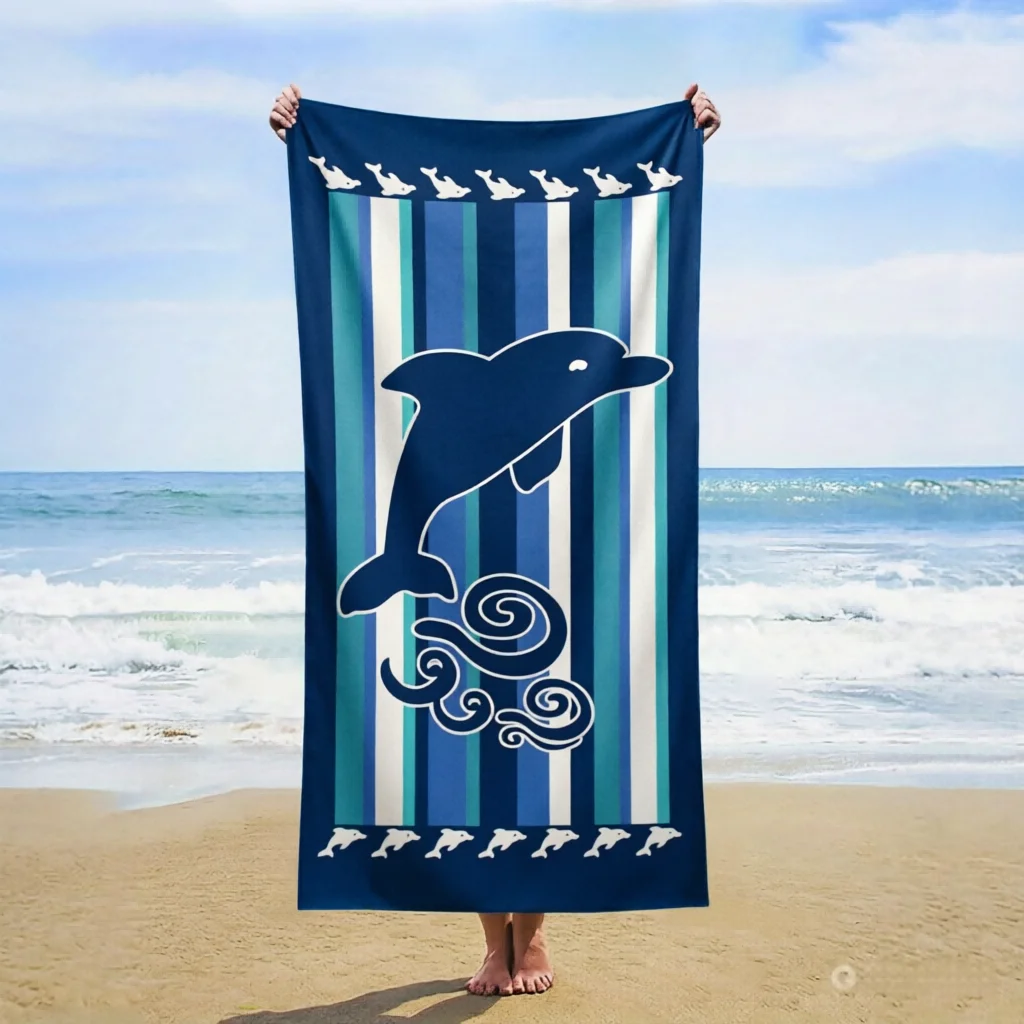 1pc Extra Plush Absorbent Beach Towel, Wrapping Capability, Ideal for Beach Pool Travel Bath & Daily Use, Lightweight Portable