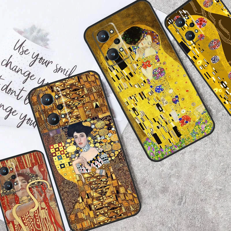 Kiss by Gustav Klimt For Realme C55 C53 C35 C33 C30 C25s C21Y C11 C15 GT3 GT5 GT Neo5 9 10 11 12 Pro Plus Case