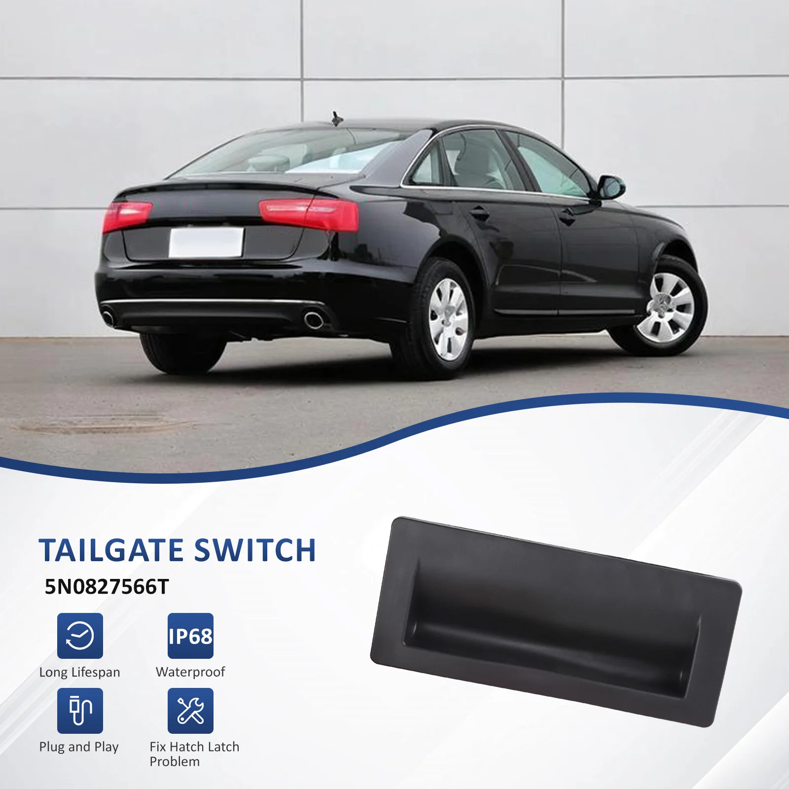 CNSPEED Tailgate Handle Switch 5N0827566T For VW Jetta Caddy Golf