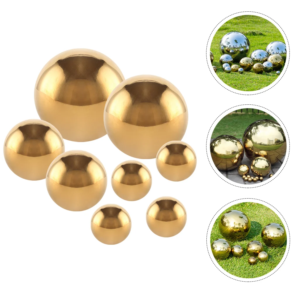 

8 Pcs Giant Spheres Garden Balls Christmas Decorations 2023 Mirrored Globe Gazing Reflective Outdoor