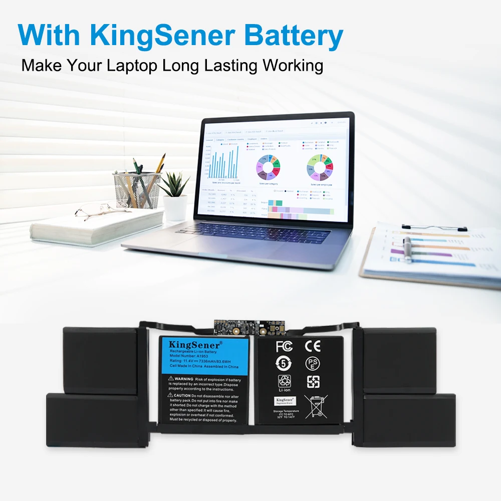 KingSener A1953 Laptop Battery for Apple MacBook Pro 15\