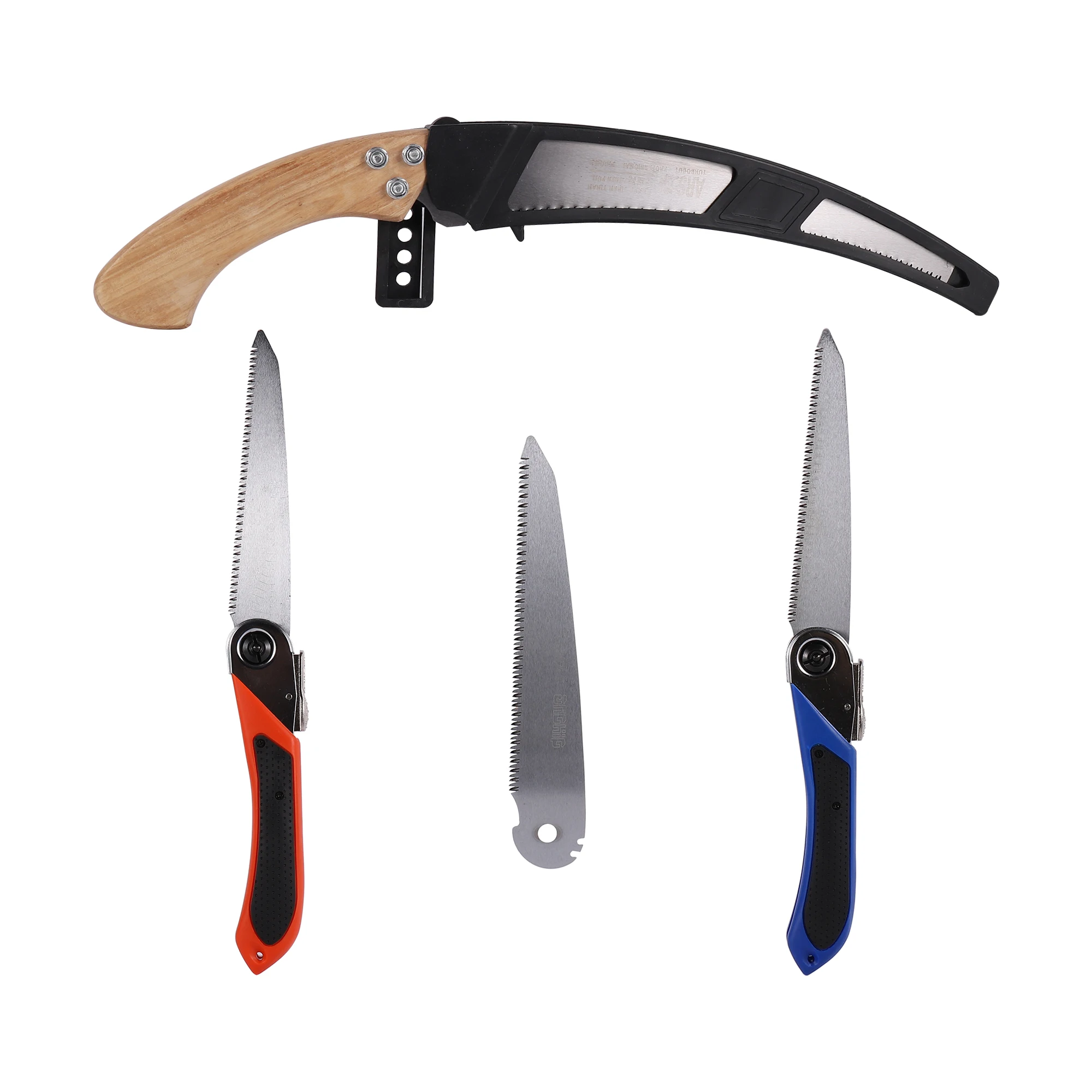 Portable Folding Saw Wood Handle Branch Pruning Hand Saw Arc Blade Hand Saw Gardening Woodworking Logging Tools